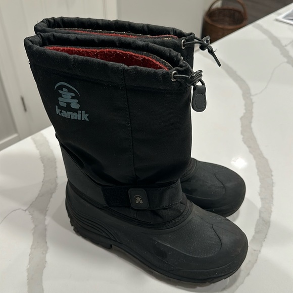 Kamik Shoes Kamik Boys Size 7 Winter Boots Black With Red Lining